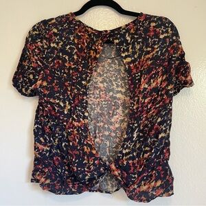 Open back oversized top